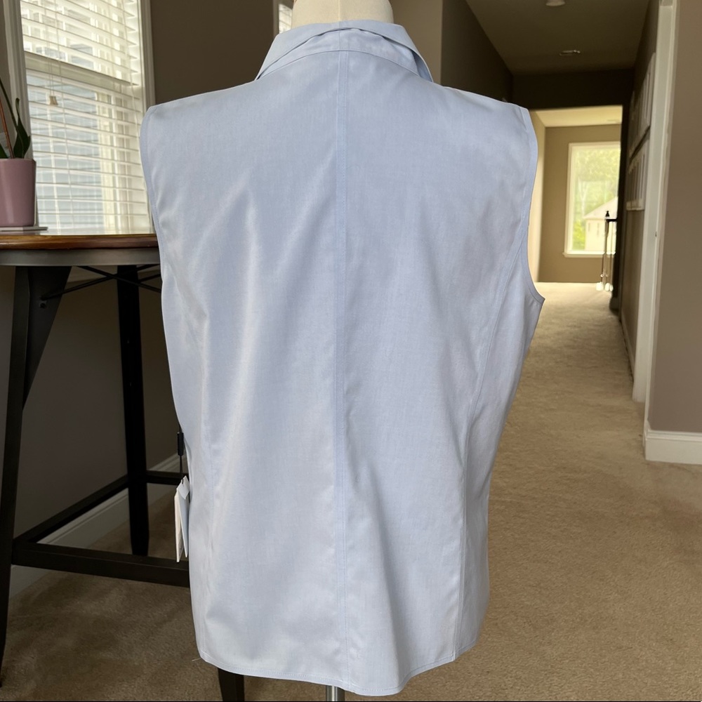 NWT Calvin Klein Button Down Sleeveless Top Shirt Blouse Size 14 - Picture 4 of 13